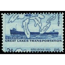 1069, Mint NH 3¢ Perfs Shifted Freak Error Great Lakes Stamp * Stuart Katz