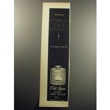 1957 Old Spice Body talcum Ad - the new way to add spice to your life