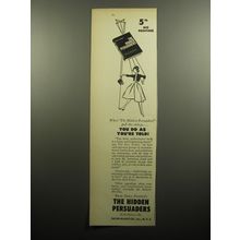1957 David McKay Book Advertisement - The Hidden Persuaders by Vance Packard