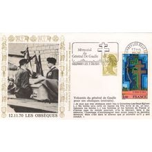 Les Obesques General De Gaulle Memorial French Military RARE FDC