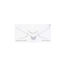 New Rhinestone Butterfly Charm Gold Dipped Necklace