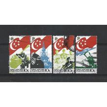 Singapore.20th Anniversary of National Service set of 4.Fine Used.Jul25