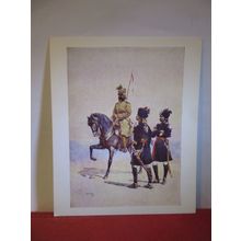 37th LANCERS ON BALUCH HORSE +, by A C Lovett postcard National Army Museum =