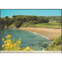 Caerhays Castle and Beach, Veryan Bay, Cornwall, 1978 - John Hinde Postcard