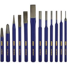 IRWIN Chisel Set, Chisel and Punch, 12-Pack with Various Sizes, Tempered for Dur