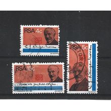 SouthAfrica.Birth Centenary of C. J. Langenhoven set of 3.Fine Used.Aug25a