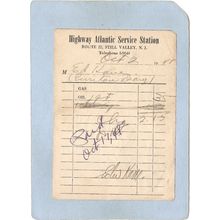 New Jersey Still Valley Receipt Highway Atlantic Service Station Rt 22 To ~3587