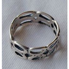 Silver holes ring