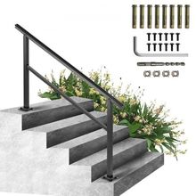 Outdoor Handrail 165LBS Load Handrail Outdoor Stairs Aluminum Stair Handrail...