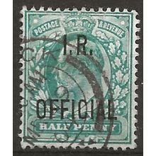 1902 O20 1/2d Blue-Green Inland Revenue Official Fine Used ..
