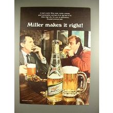 1969 Miller High Life Beer Ad - Miller Makes it Right!