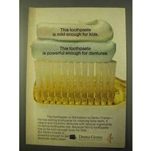 1971 Dentu-Creme Toothpaste Ad - Mild Enough for Kids