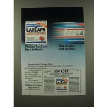 1986 Phillips LaxCaps Ad - Has a Softener