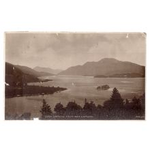 LOCH LOMOND from BEN LOMOND used antique postcard 19623 postmark =