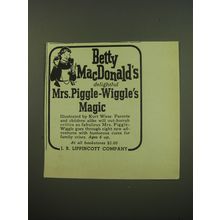 1949 J.B. Lippincott Book Ad - Mrs. Piggle-Wiggle's Magic by Betty MacDonald