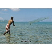 Fijian Fishermen Fishing Fiji Postcard