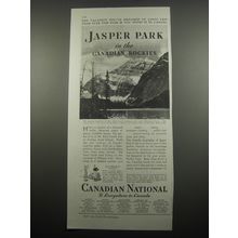 1933 Canadian National Railroad Ad - Jasper Park in the Canadian Rockies