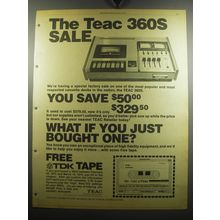1975 Teac 360S Cassette Deck Advertisement