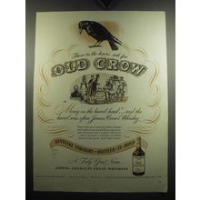 1947 Old Crow Bourbon Ad - Those in the know.. ask for Old Crow
