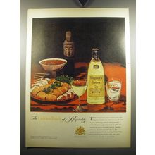 1957 Seagram's Golden Gin Ad - The Golden Touch of Hospitality