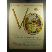 1957 Seagram's V.O. Whisky Ad - Perfected by 100 years of Distilling Artistry