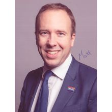 Matt Hancock Health Conservative MP 7x5 Hand Signed Photo