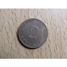 1971g 2 Pfennig Germany Coin