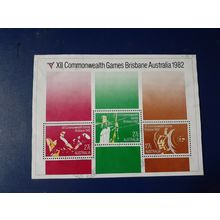 1982 australia commonwealth games brisbane mini sheet used