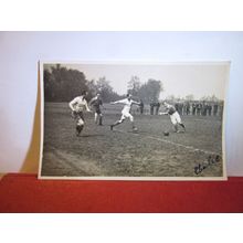 UNKNOWN FOOTBALL MATCH vintage photograph postcard 1930s? =