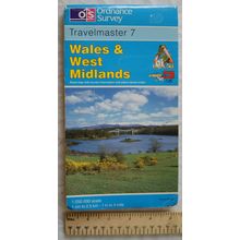 1997 Ordnance Survey Travelmaster map sheet 7 Wales & West Midlands