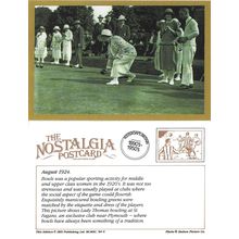 Postcard Lady Thomas Bowling St Fagans Bowls Cardiff 1924 No Sq London Nostalgia