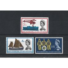 GB.Ninth International Lifeboat Conference,Edinburgh set of 3.Mntd Mint.Jul25b