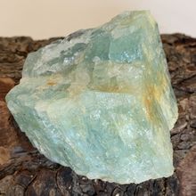 Aquamarine Raw Rough Crystal Specimen W Felted Base Display 2.2"x2" 595 Carats