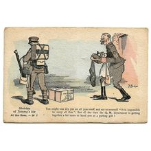 Postcard WW1 Sketches of Tommy's Life British Army At the Base 7 load more kit