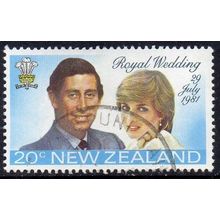 New Zealand 1981 Royal Wedding - Charles & Diana 20c Used