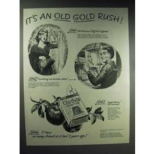 1944 Old Gold Cigarettes Ad - It's An Old Gold Rush