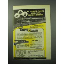 1956 Weaver Model K8, B4 Scope Ad - Varmints Targets