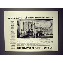 1956 Sheraton-Carlton, Sheraton-Park Hotel Ad!