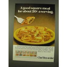 1973 Chef Boyardee Ravioli Ad - A Good Square Meal