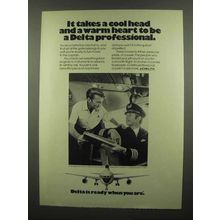 1974 Delta Airlines Ad - It takes a Warm Heart