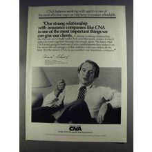 1980 CNA Insurance Ad - Our Strong Relationship