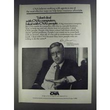 1980 CNA Insurance Ad - I Don't Deal With Computers