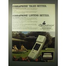1980 Cobra Cobraphone Cordless Telephone Ad - Better
