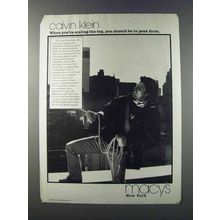 1981 Macy's Ad - Calvin Klein Parka, Sweater, Pants