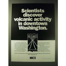 1989 MCI Inside Active Volcanoes Exhibition Ad - Scientists discover