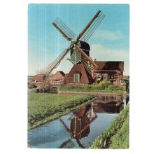 HOLLAND, DUTCH WINDMILL. used postcard 1976 postmark #