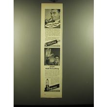 1948 Fleet Chap Stick and Chap-ans Ad - Checks lip chap - but fast