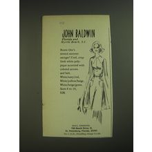 1974 John Baldwin Route One Dress Advertisement