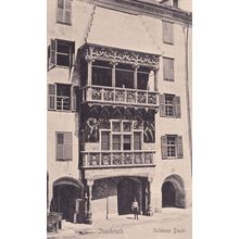 Innsbruck Hotel Goldenes Dachi Austria Antique Postcard