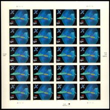 4019, 2006 $14.40 X-15 Plane Priority Mail Pane of 20 Stamps - Stuart Katz